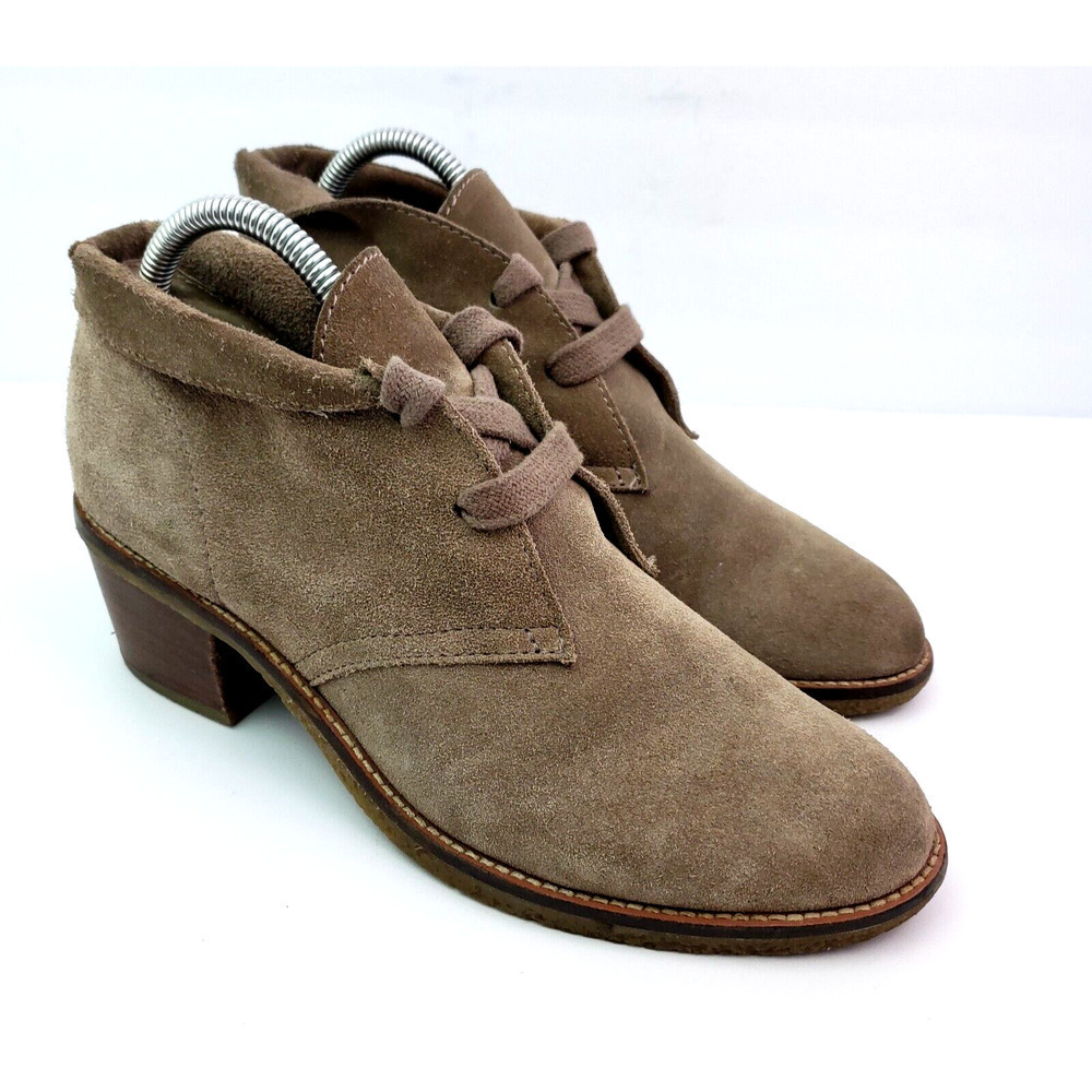 Dolce Vita Sbicca Womens Size 9.5 Brown Suede 2" Heel Ankle Booties Shoes